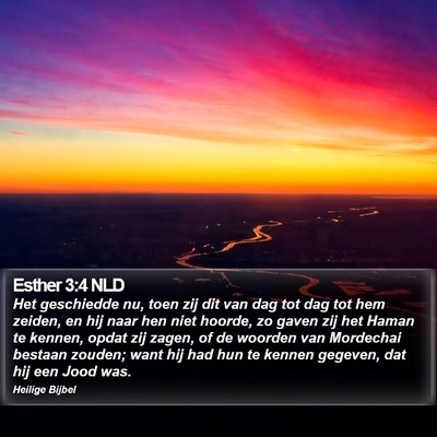 Esther 3:4 NLD Bible Verse Image