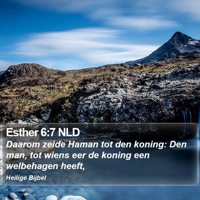 Esther 6:7 NLD Bible Verse Image