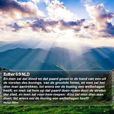 Esther 6:9 NLD Bible Verse Image
