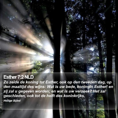 Esther 7:2 NLD Bible Verse Image