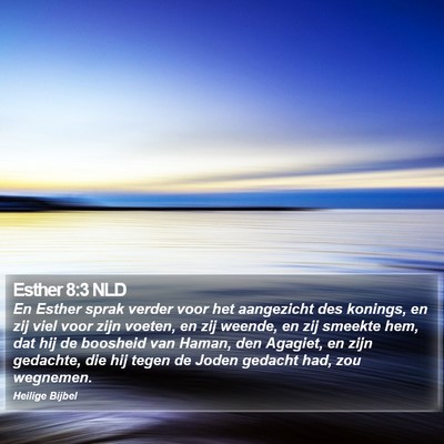 Esther 8:3 NLD Bible Verse Image