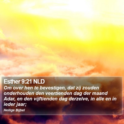 Esther 9:21 NLD Bible Verse Image