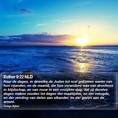 Esther 9:22 NLD Bible Verse Image