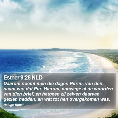 Esther 9:26 NLD Bible Verse Image