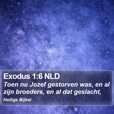 Exodus 1:6 NLD Bible Verse Image