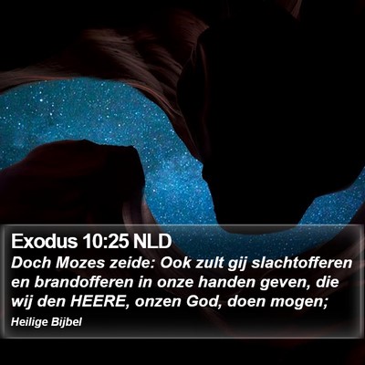 Exodus 10:25 NLD Bible Verse Image