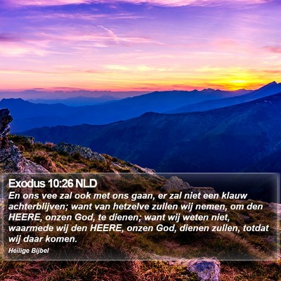 Exodus 10:26 NLD Bible Verse Image
