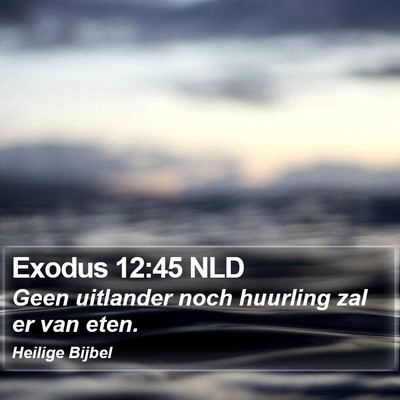 Exodus 12:45 NLD Bible Verse Image