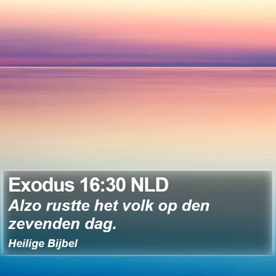 Exodus 16:30 NLD Bible Verse Image