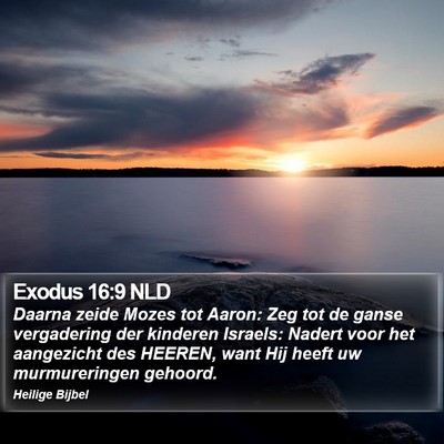 Exodus 16:9 NLD Bible Verse Image