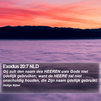 Exodus 20:7 NLD Bible Verse Image