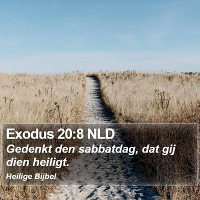 Exodus 20:8 NLD Bible Verse Image