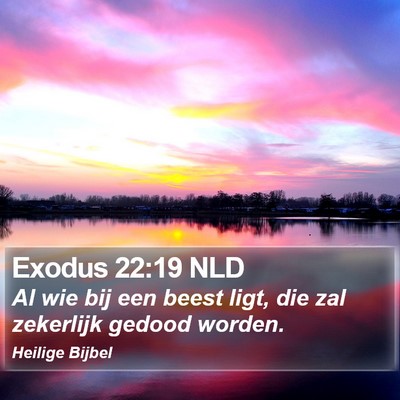 Exodus 22:19 NLD Bible Verse Image
