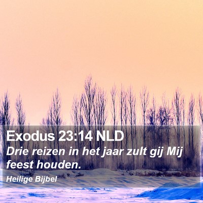 Exodus 23:14 NLD Bible Verse Image