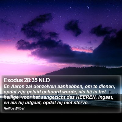 Exodus 28:35 NLD Bible Verse Image
