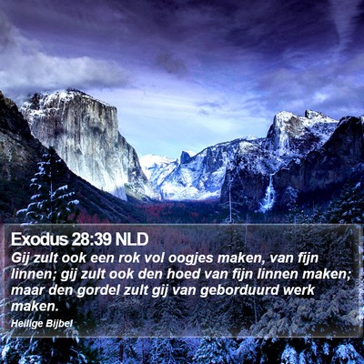 Exodus 28:39 NLD Bible Verse Image