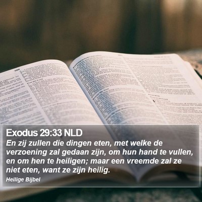 Exodus 29:33 NLD Bible Verse Image