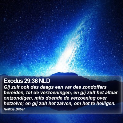 Exodus 29:36 NLD Bible Verse Image