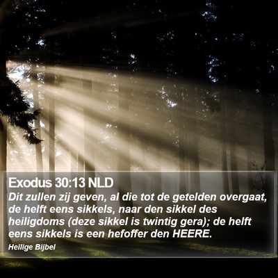 Exodus 30:13 NLD Bible Verse Image