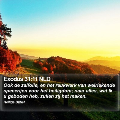 Exodus 31:11 NLD Bible Verse Image