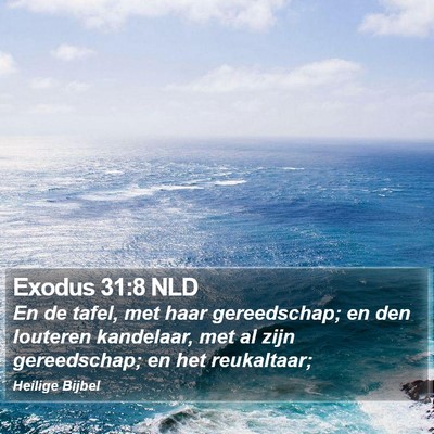 Exodus 31:8 NLD Bible Verse Image