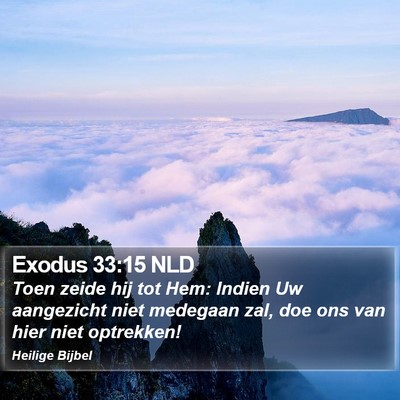 Exodus 33:15 NLD Bible Verse Image