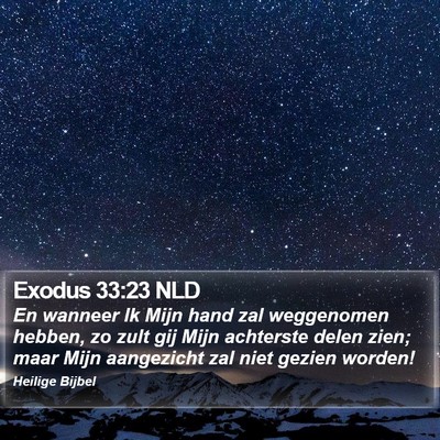 Exodus 33:23 NLD Bible Verse Image