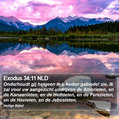 Exodus 34:11 NLD Bible Verse Image