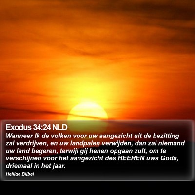 Exodus 34:24 NLD Bible Verse Image