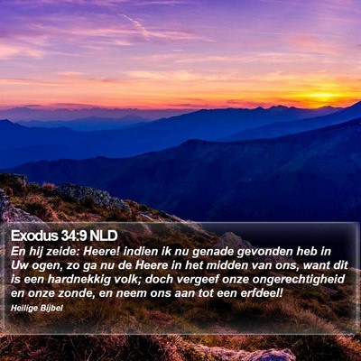 Exodus 34:9 NLD Bible Verse Image