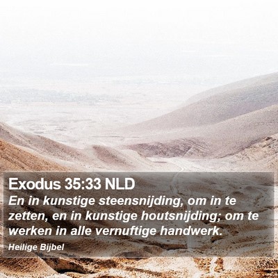 Exodus 35:33 NLD Bible Verse Image