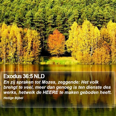 Exodus 36:5 NLD Bible Verse Image