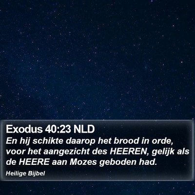 Exodus 40:23 NLD Bible Verse Image