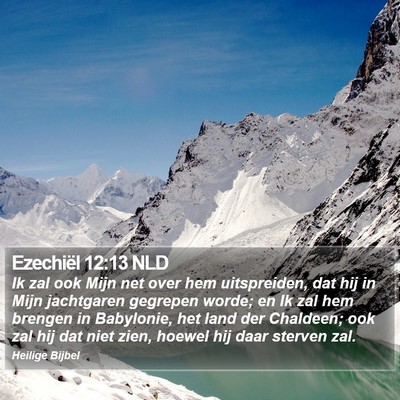 Ezechiël 12:13 NLD Bible Verse Image