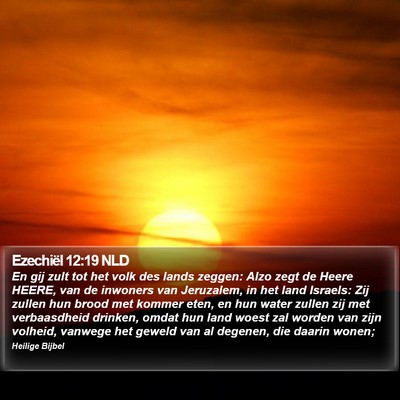 Ezechiël 12:19 NLD Bible Verse Image