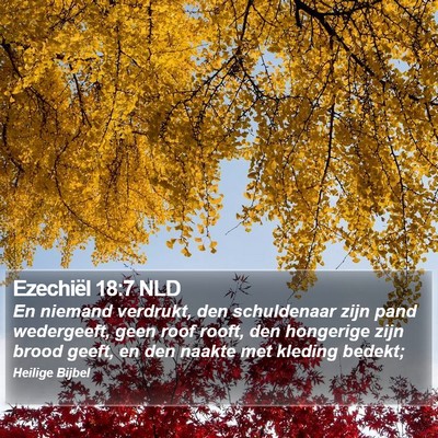 Ezechiël 18:7 NLD Bible Verse Image