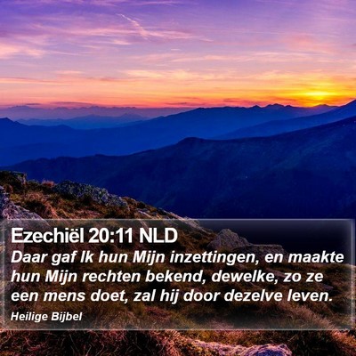 Ezechiël 20:11 NLD Bible Verse Image