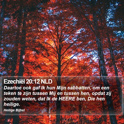 Ezechiël 20:12 NLD Bible Verse Image
