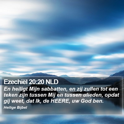 Ezechiël 20:20 NLD Bible Verse Image