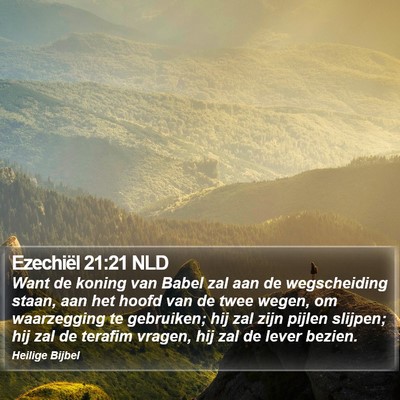Ezechiël 21:21 NLD Bible Verse Image