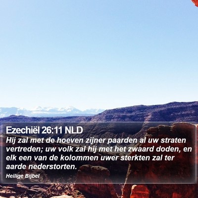 Ezechiël 26:11 NLD Bible Verse Image