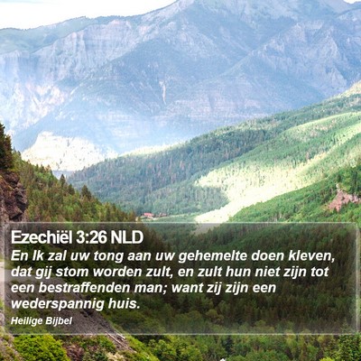 Ezechiël 3:26 NLD Bible Verse Image