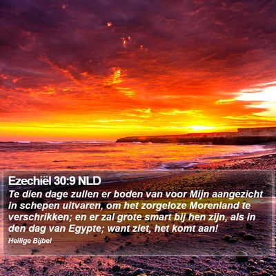 Ezechiël 30:9 NLD Bible Verse Image