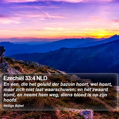 Ezechiël 33:4 NLD Bible Verse Image