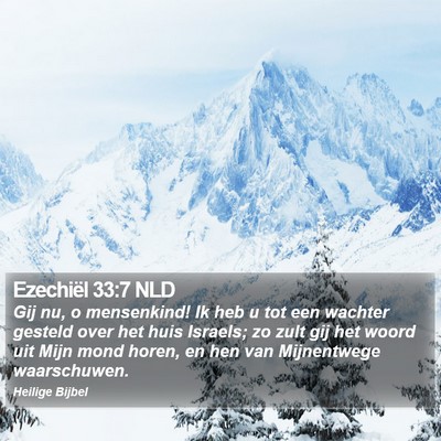 Ezechiël 33:7 NLD Bible Verse Image