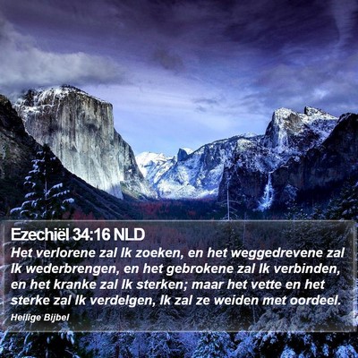 Ezechiël 34:16 NLD Bible Verse Image