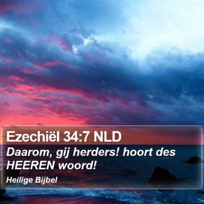 Ezechiël 34:7 NLD Bible Verse Image