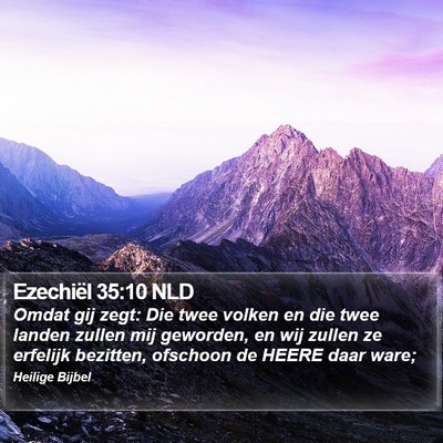 Ezechiël 35:10 NLD Bible Verse Image