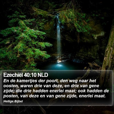 Ezechiël 40:10 NLD Bible Verse Image