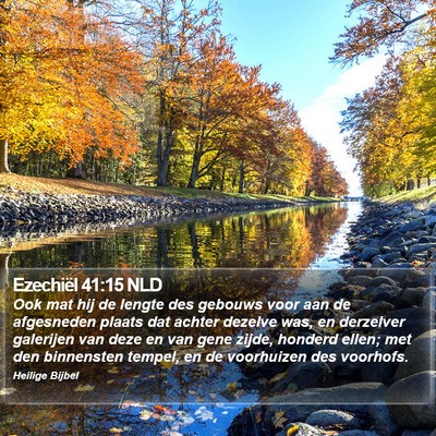 Ezechiël 41:15 NLD Bible Verse Image